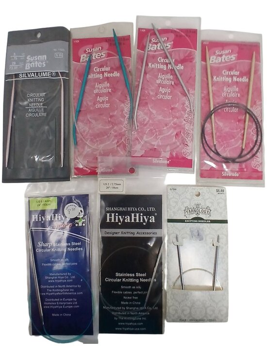 Susan Bates, HiyaHiya, Yarnology Other - 7 Circular Knitting Needles  Susan Bates HiyaHiya & Yarnology Various Sizes #D-1
